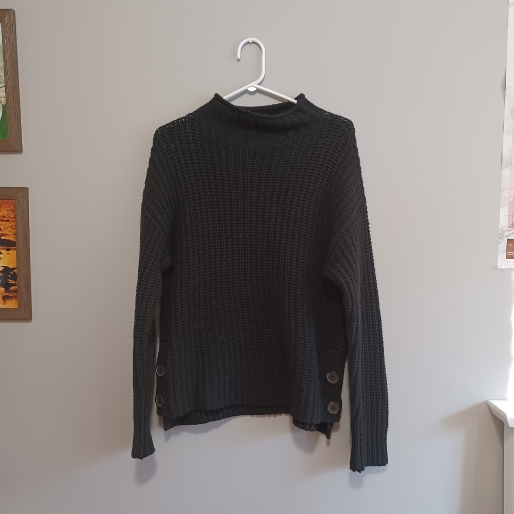 Madewell Mockneck Side Button Pullover Sweater